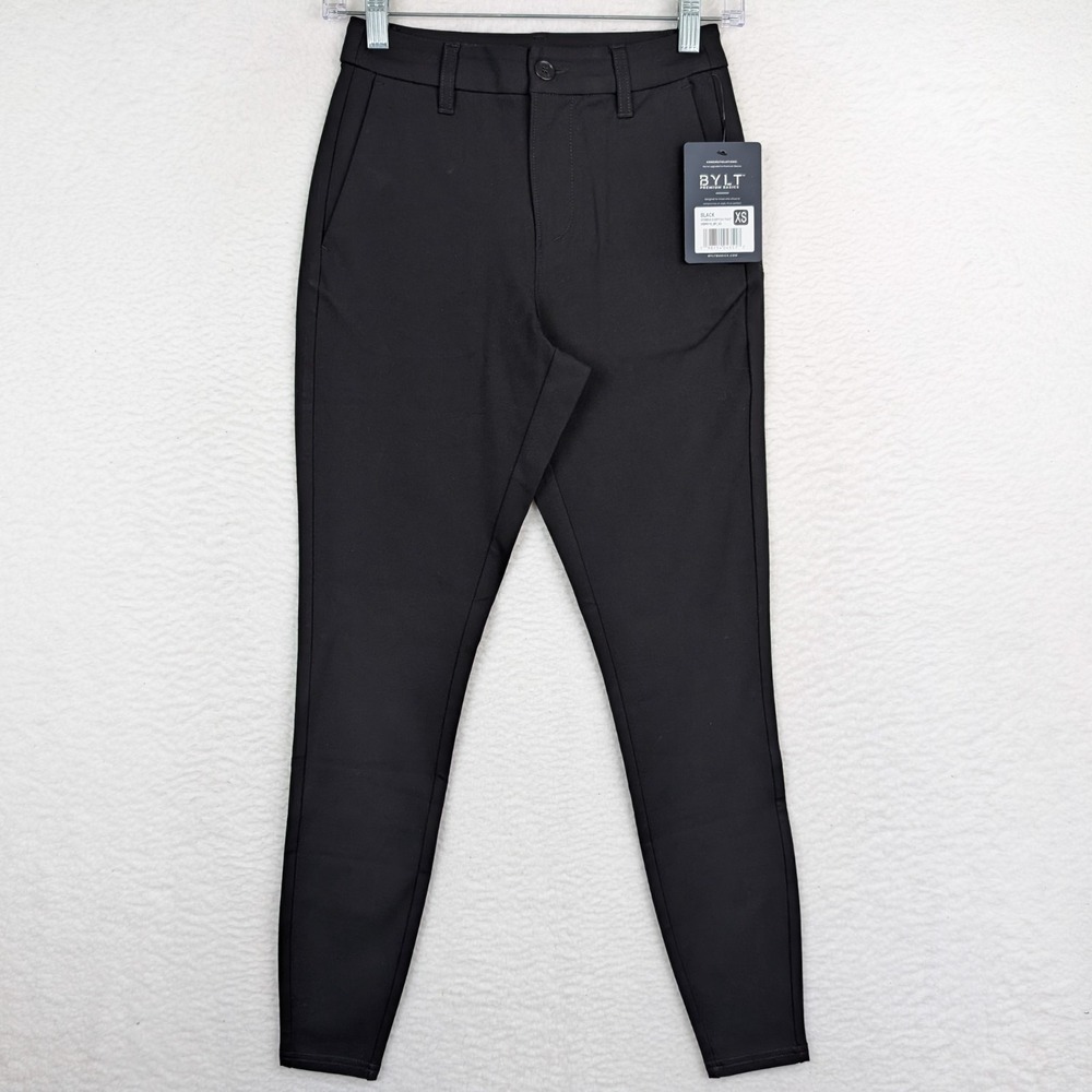 BYLT Women's Everyday Pants Size XS Black Work Pants NWT